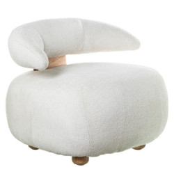 Sillon beige y roble