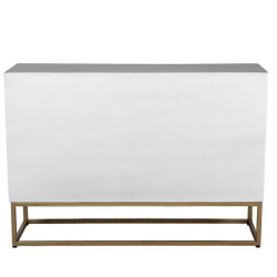 Mueble entrada blanco y dorado