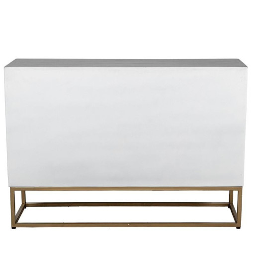 Mueble entrada blanco y dorado