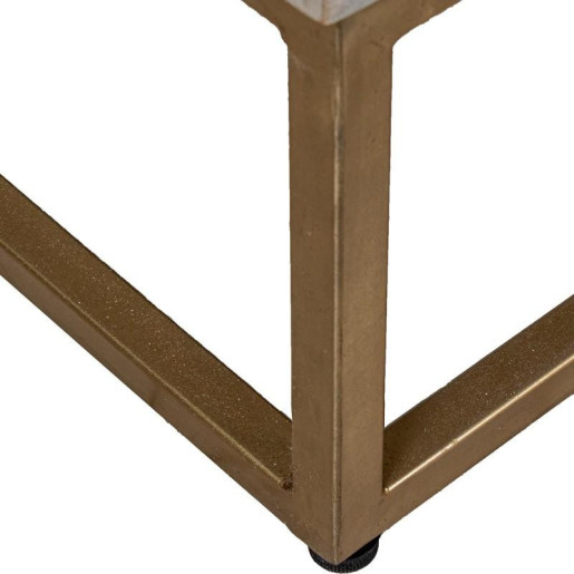 Mueble entrada blanco y dorado