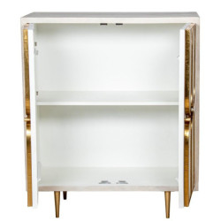 Aparador beige y dorado