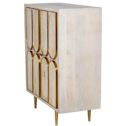 Aparador beige y dorado