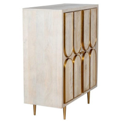 Aparador beige y dorado