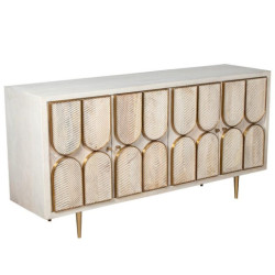 Aparador beige y dorado