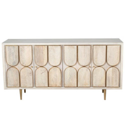 Aparador beige y dorado