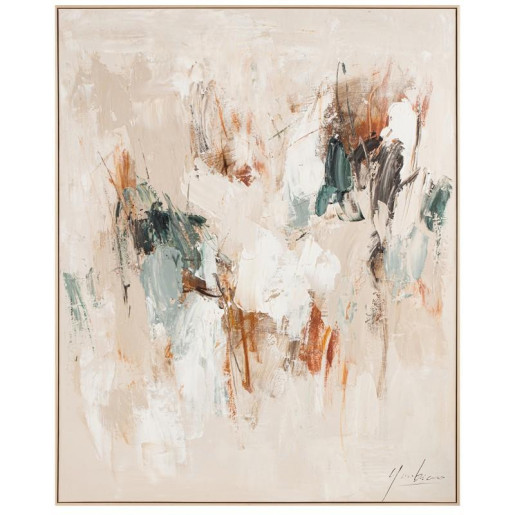 Cuadro lienzo beig, marron y negro