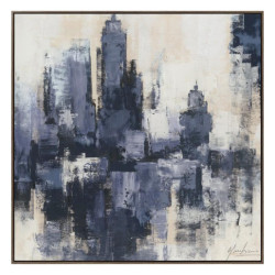 Cuadro lienzo blanco, negro y gris