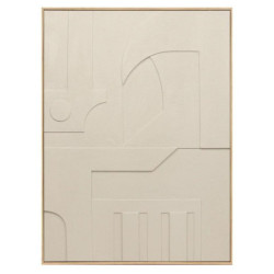 Cuadro lienzo beige y gris