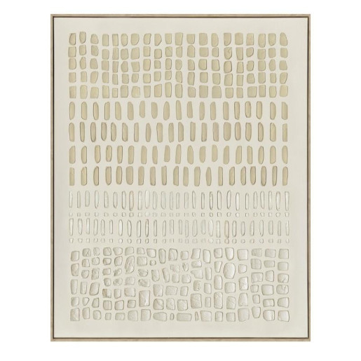 Cuadro lienzo blanco, beige oscuro y gris