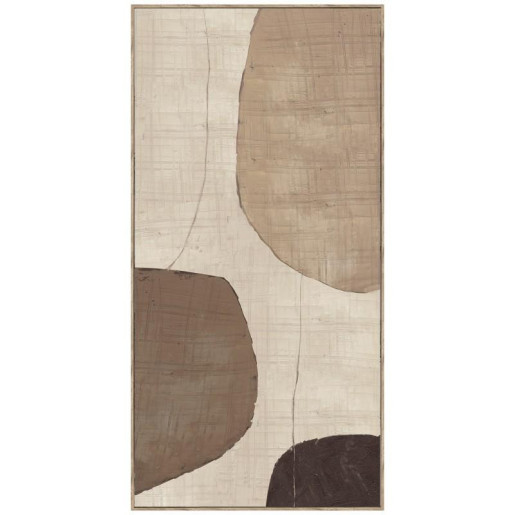 Cuadro lienzo beige, marron claro y oscuro