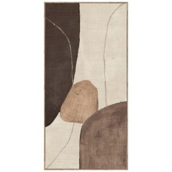 Cuadro lienzo beige, marron y negro