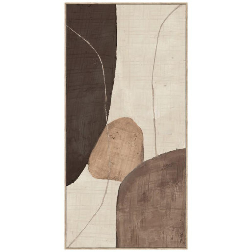 Cuadro lienzo beige, marron y negro