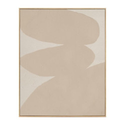 Cuadro lienzo beige y gris