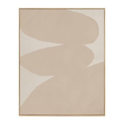 Cuadro lienzo beige y gris