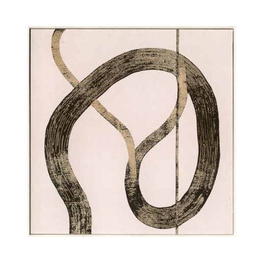 Cuadro lienzo beige y negro