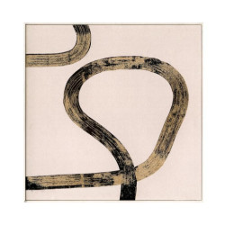 Cuadro lienzo beige y negro