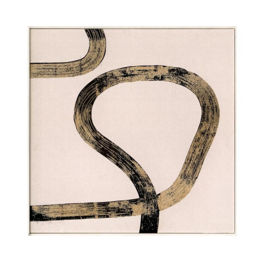 Cuadro lienzo beige y negro