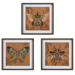 Set 3 cuadros marron y azul