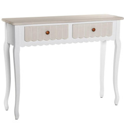 Mesa entrada blanco y crema