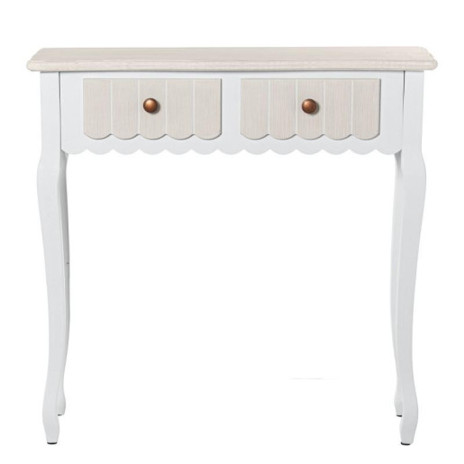 Mesa entrada blanco y crema