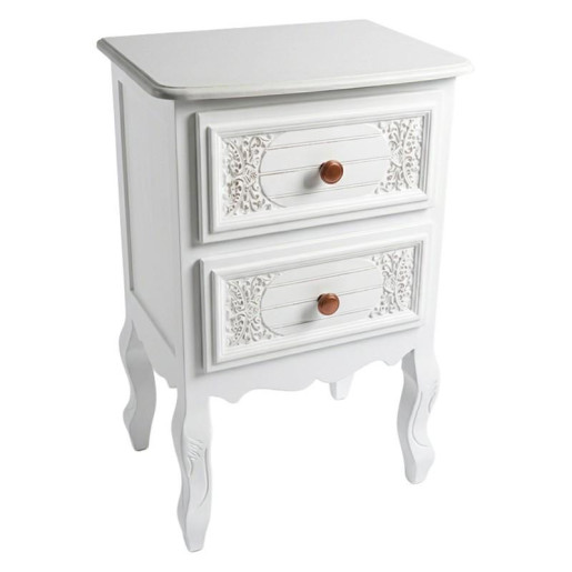 Mesa de noche blanco decape