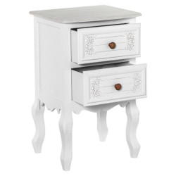 Mesa de noche blanco decape