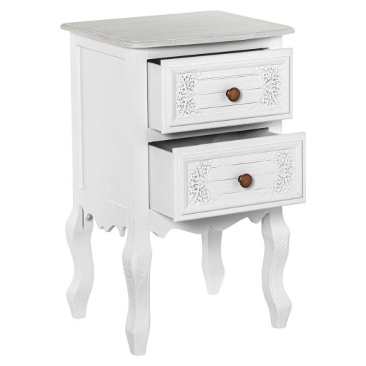 Mesa de noche blanco decape