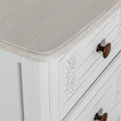 Mesa de noche blanco decape