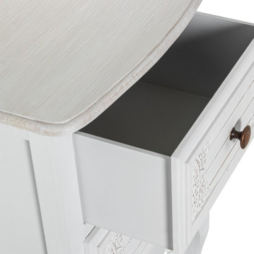 Mesa de noche blanco decape