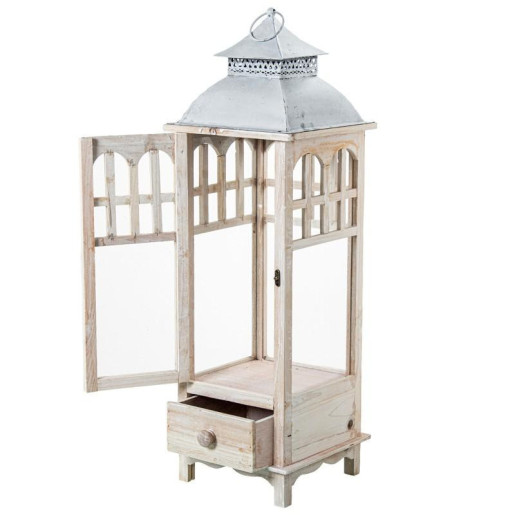 Set 3 faroles natural y gris