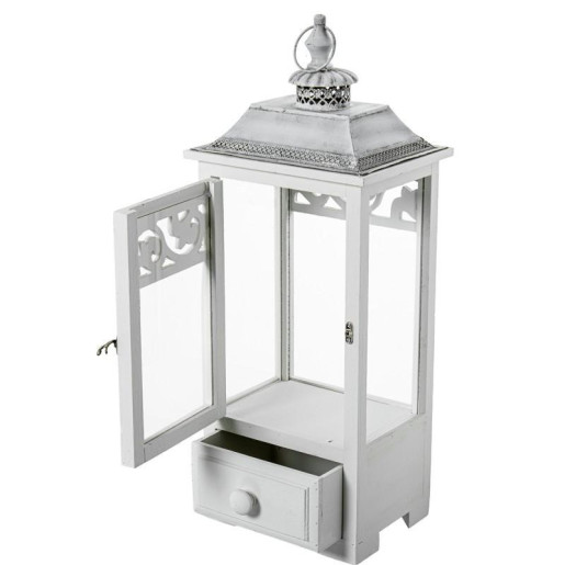 Set 3 faroles blanco y gris