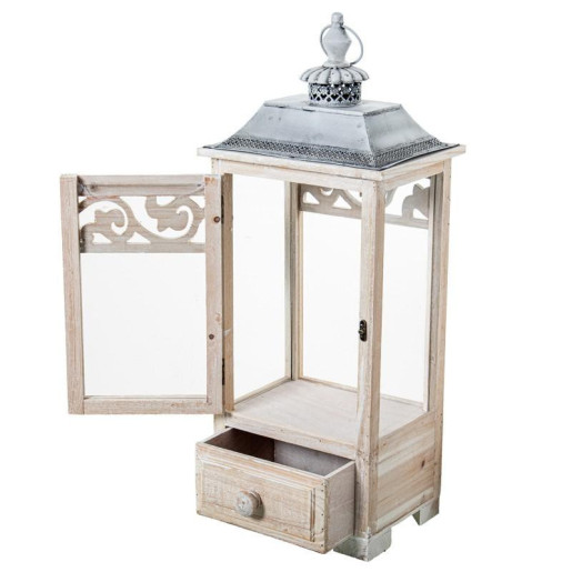 Set 3 faroles natural y gris