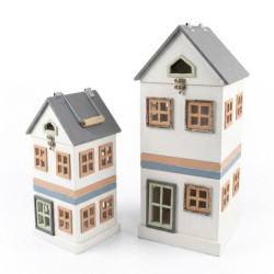 Set 2 faroles blanco