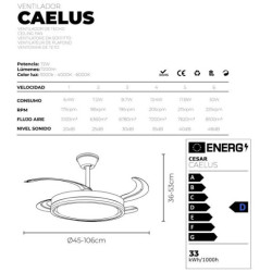 Ventilador blanco caelus