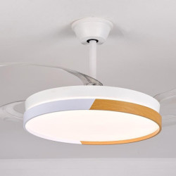 Ventilador blanco y madera cibeles