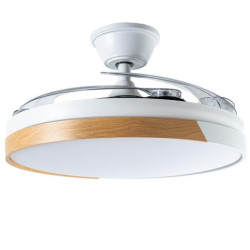 Ventilador blanco y madera cibeles