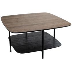 Mesa de centro natural y negro