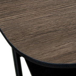 Mesa de centro natural y negro