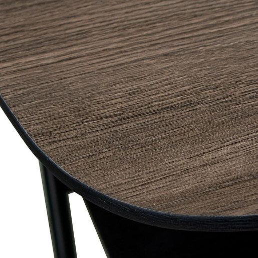 Mesa de centro natural y negro