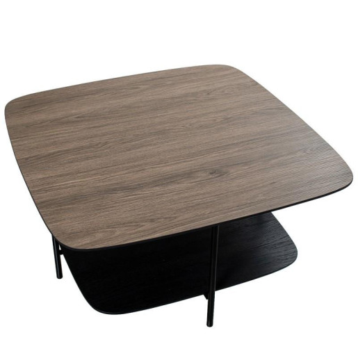 Mesa de centro natural y negro