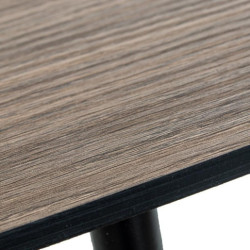 Mesa auxiliar natural y negro