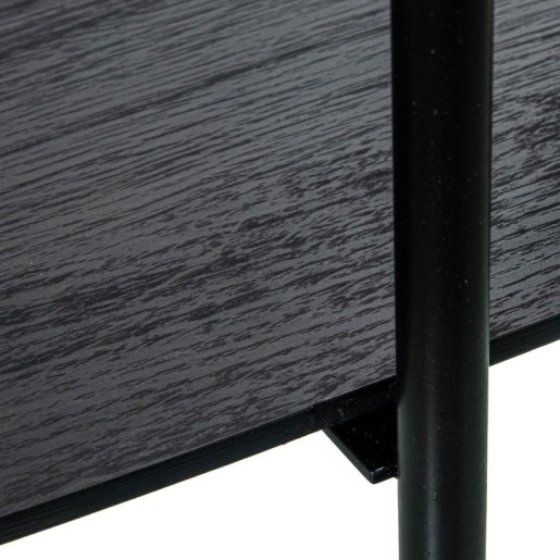 Mesa auxiliar natural y negro