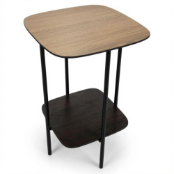 Mesa auxiliar natural y negro