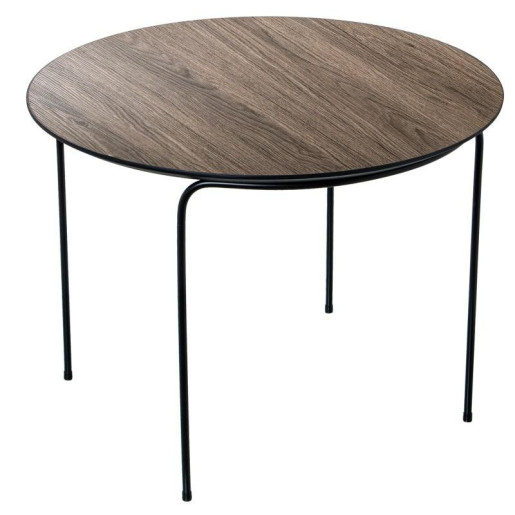 Mesa auxiliar acabado natural y negro