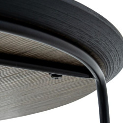 Mesa auxiliar acabado natural y negro