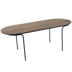 Mesa de centro natural y negro