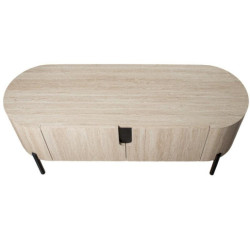 Mesa tv natural y negro