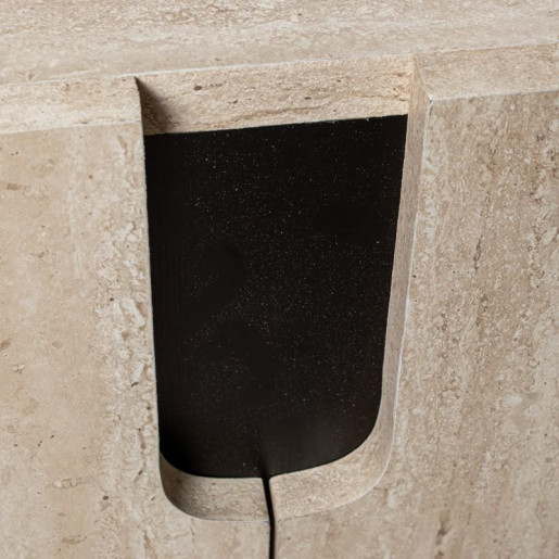 Mesa tv natural y negro