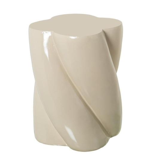 Mesa auxiliar crema brillo