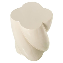 Mesa auxiliar crema brillo